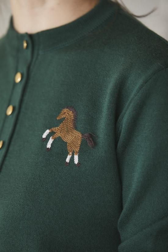 ワンポイント刺繍カーディガン-seventen- ワンポイント刺繍カーディガン-seventen-