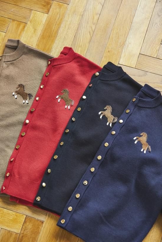 ワンポイント刺繍カーディガン-seventen-