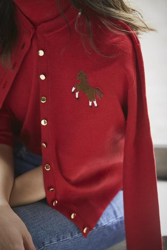 ワンポイント刺繍カーディガン-seventen- ワンポイント刺繍カーディガン-seventen-