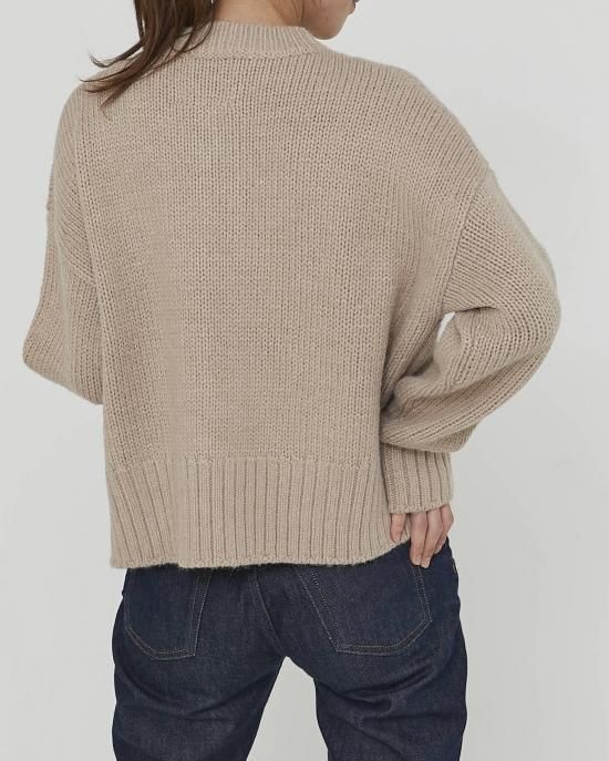 フラワー刺繍ニットカーディガン(グレー) - seventen フラワー刺繍ニットカーディガン(グレー) - seventen