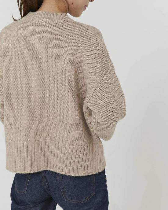 フラワー刺繍ニットカーディガン(ベージュ) - seventen フラワー刺繍ニットカーディガン(ベージュ) - seventen