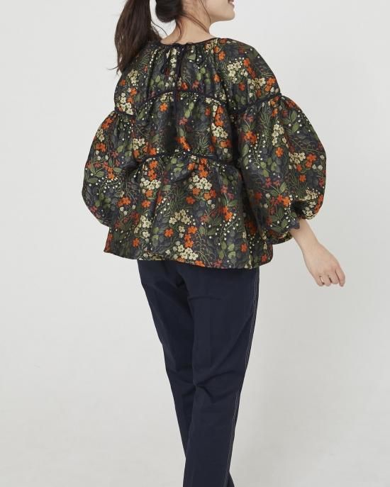 ティアードジャガードプルオーバー(ネイビー) - seventen