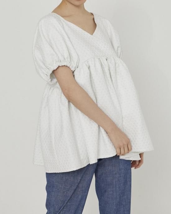 ラメジャガードカシュクールトップス(ネイビー) - seventen ラメジャガードカシュクールトップス(ネイビー) - seventen
