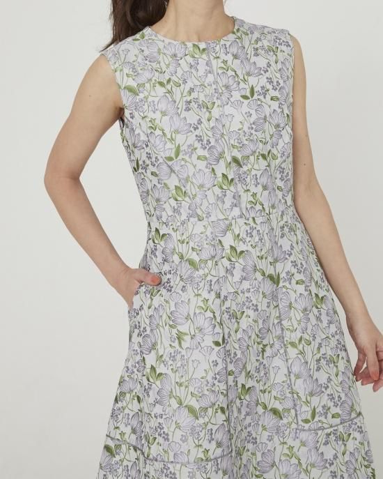 SEVENTEN セブンテン　小花ジャガードワンピース　ピンク 小花ジャガードワンピース(ピンク) - seventen