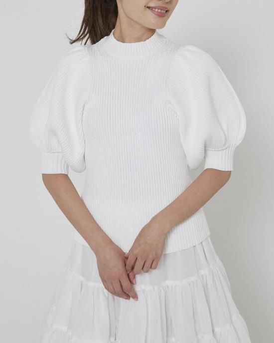 【ゆう】seventen セブンテン　ボリュームスリーブニットドレス ボリュームスリーブニットドレス(ネイビー） - seventen