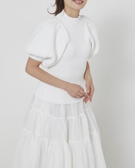 ボリュームスリーブニット(イエロー) - seventen