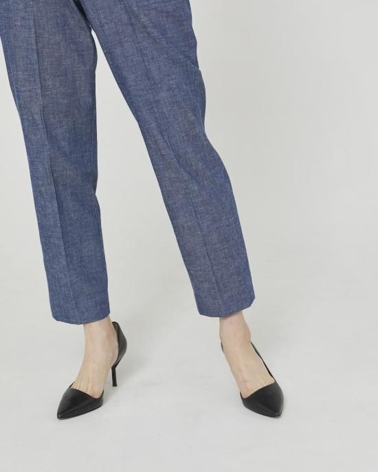 美品 SEVEN TEN デニムライク ベーシックパンツ ダンガリー 美品 SEVEN TEN デニムライク ベーシックパンツ ダンガリー