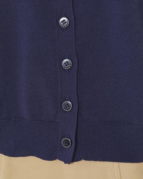 パールモチーフカーディガン(ブラック) - seventen