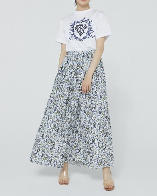 ETRO フラワープリント マキシスカート ブルー ETRO フラワープリント マキシスカート ブルー (ETRO/スカート