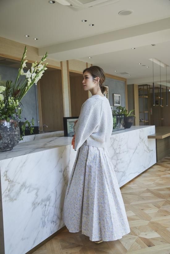 ストローヤーンカーディガン(グレー) - seventen