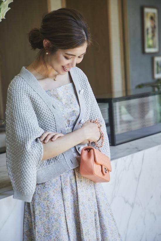 ストローヤーンカーディガン(グレー) - seventen