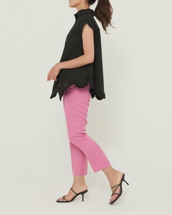 【美品】our 脚がきれいに見えるピンタックパンツ（ピンクベージュ） ourhome 脚がきれいに見える ピンタックパンツ【ピンクベージュ