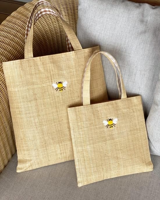 再入荷】ワンポイント刺繍ラフィアトート(ミニ) - seventen
