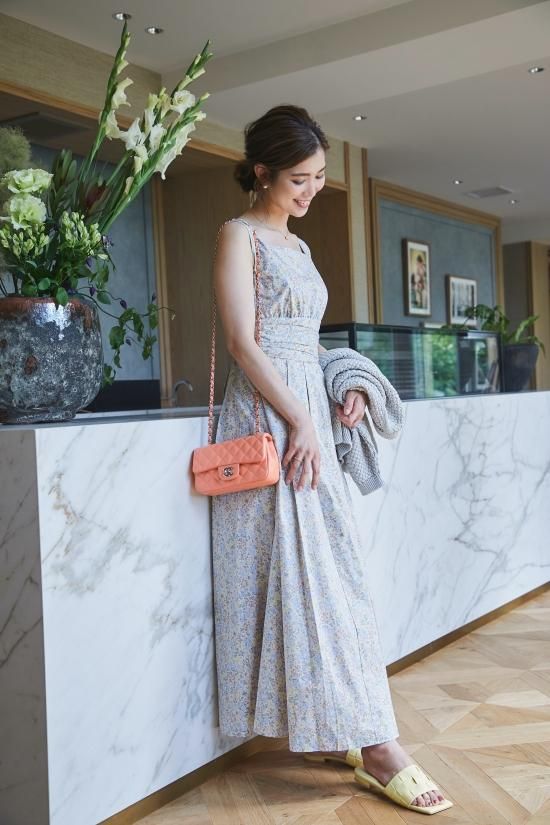 40％off】スクエアネックプリントドレス(小花柄) - seventen