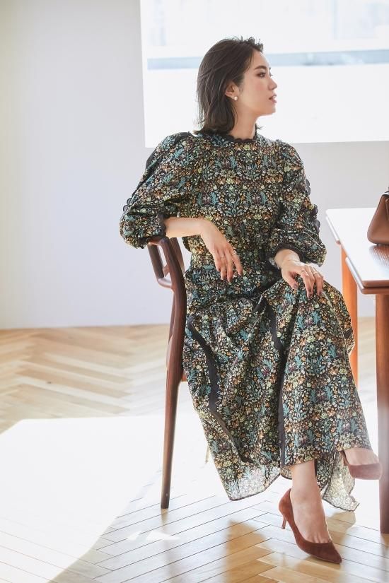美品】SEVENTEN♡セブンテン スカラッププリントブラウス2way