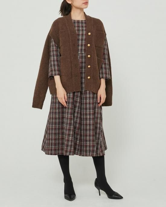 【美品】セブンテン メルトンウール2Way カーディガン ブラック メルトンウール2Wayカーディガン(ブラック) - seventen