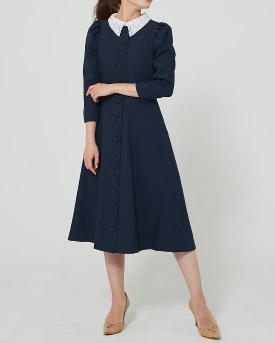 20%off】フロントボタンネイビーワンピース - seventen 20%off】フロントボタンネイビーワンピース - seventen