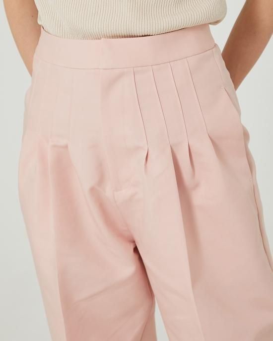 ハイウエストピンタックパンツ(ホワイト) - seventen