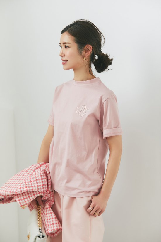 セブンテン　SVT刺繍Tシャツ(ホワイト×ネイビー)メンズ