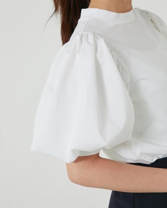 バルーンスリーブTシャツ(ブラック) - seventen