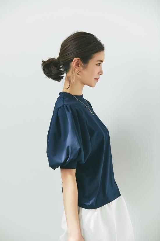 バルーンスリーブTシャツ(ネイビー) - seventen バルーンスリーブTシャツ(ネイビー) - seventen