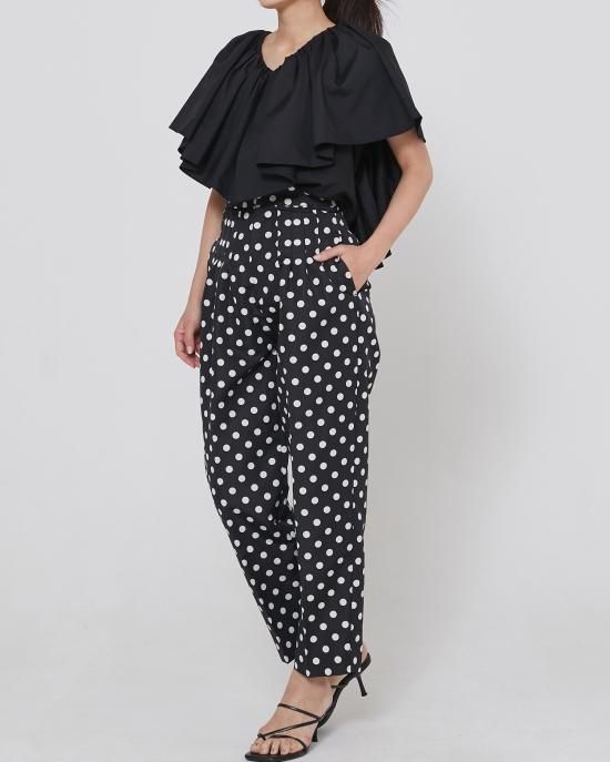 30％off】ドットピンタックパンツ(ホワイト) - seventen