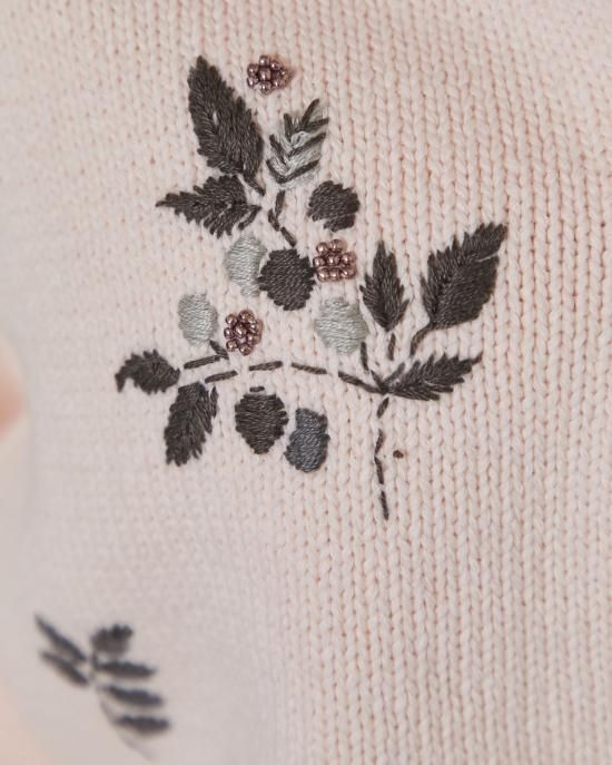 フラワー手刺繍カーディガン(ネイビー) - seventen フラワー手刺繍カーディガン(ネイビー) - seventen