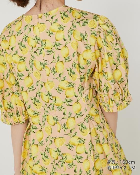 40%off】レモンプリントブラウス(ネイビー) - seventen 40%off】レモンプリントブラウス(ネイビー) - seventen