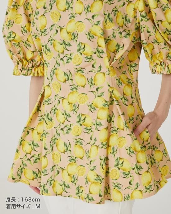 40%off】レモンプリントブラウス(ホワイト) - seventen 40%off】レモンプリントブラウス(ホワイト) - seventen