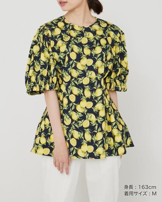 40%off】レモンプリントブラウス(ピンクベージュ) - seventen 40%off】レモンプリントブラウス(ピンクベージュ) - seventen