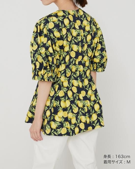 40%off】レモンプリントブラウス(ピンクベージュ) - seventen 40%off】レモンプリントブラウス(ピンクベージュ) - seventen