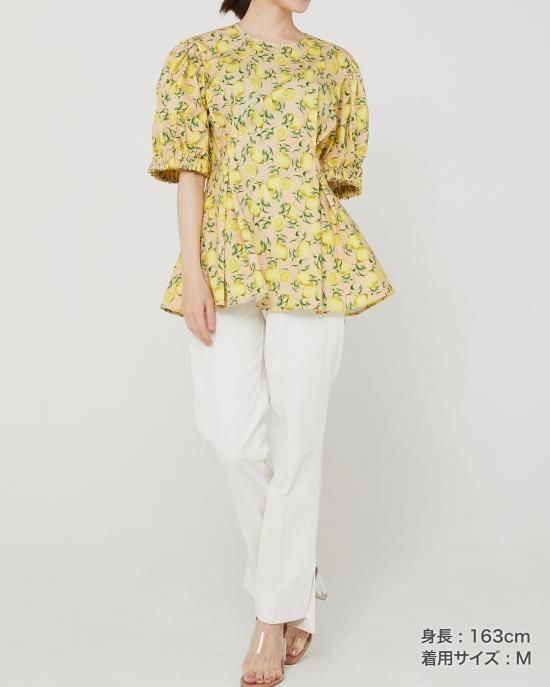 40%off】レモンプリントブラウス(ピンクベージュ) - seventen 40%off】レモンプリントブラウス(ピンクベージュ) - seventen