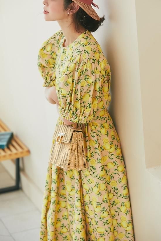 40%off】レモンプリントブラウス(ピンクベージュ) - seventen 40%off】レモンプリントブラウス(ピンクベージュ) - seventen