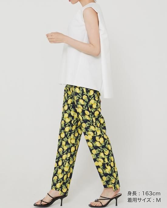 40％off】レモンプリントパンツ(ネイビー) - seventen