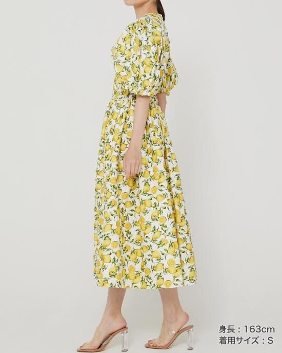 40％off】レモンプリントスカート(ネイビー) - seventen