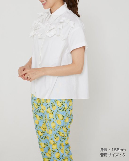 30％off】リボンブラウス(ストライプ) - seventen