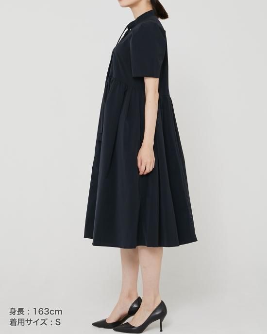 再入荷】フロントタックボウタイワンピース(ネイビー) - seventen