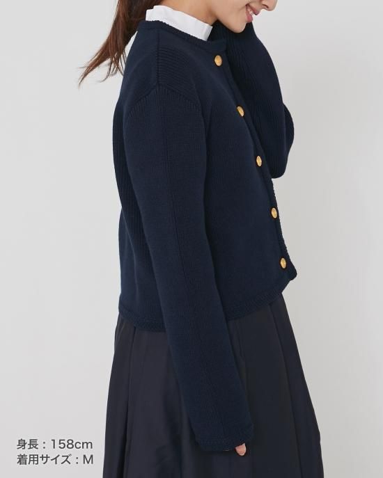SEVENTEN✳︎セブンテン、ニットジャケット(ブルーボーダー)Sサイズ