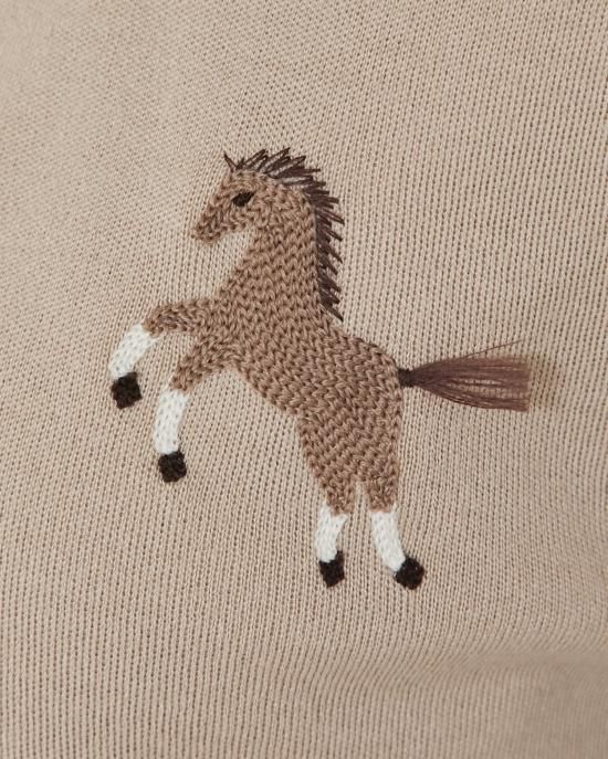 ワンポイント刺繍カーディガン(エクリュ) - seventen ワンポイント刺繍カーディガン(エクリュ) - seventen