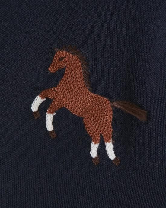 ワンポイント刺繍カーディガン(オフホワイト) - seventen ワンポイント刺繍カーディガン(オフホワイト) - seventen
