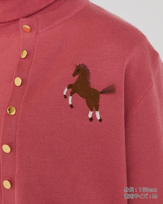 ワンポイント刺繍カーディガン(オフホワイト) - seventen ワンポイント刺繍カーディガン(オフホワイト) - seventen