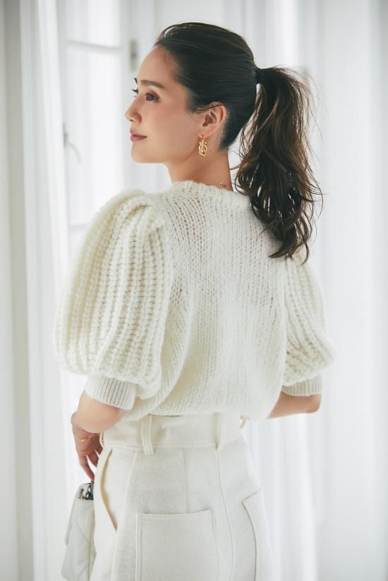 30%off】ボリュームスリーブモヘアニット(オフホワイト) - seventen 30%off】ボリュームスリーブモヘアニット(オフホワイト) - seventen