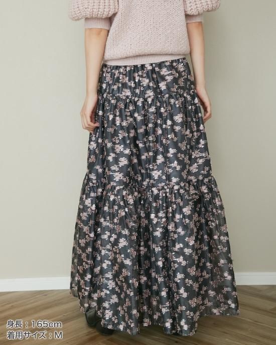 20%off】ラメジャガードスカート(ブルー) - seventen 20%off】ラメジャガードスカート(ブルー) - seventen