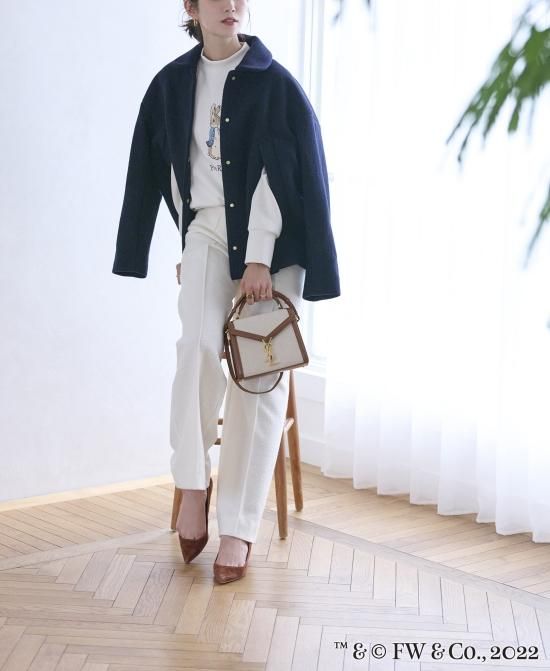 SEVENTEN ウールモッサーハーフコート（ネイビー） 30％off】ウールモッサーハーフコート(ネイビー) - seventen