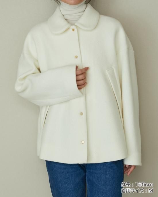 SEVENTEN ウールモッサーハーフコート（ネイビー） 30％off】ウールモッサーハーフコート(ネイビー) - seventen