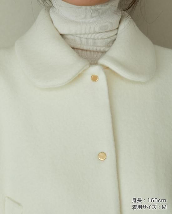 30％off】ウールモッサーハーフコート(ネイビー) - seventen