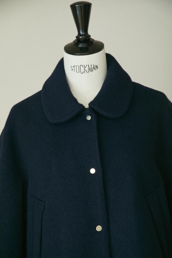 SEVENTEN ウールモッサーハーフコート（ネイビー） 30％off】ウールモッサーハーフコート(ネイビー) - seventen