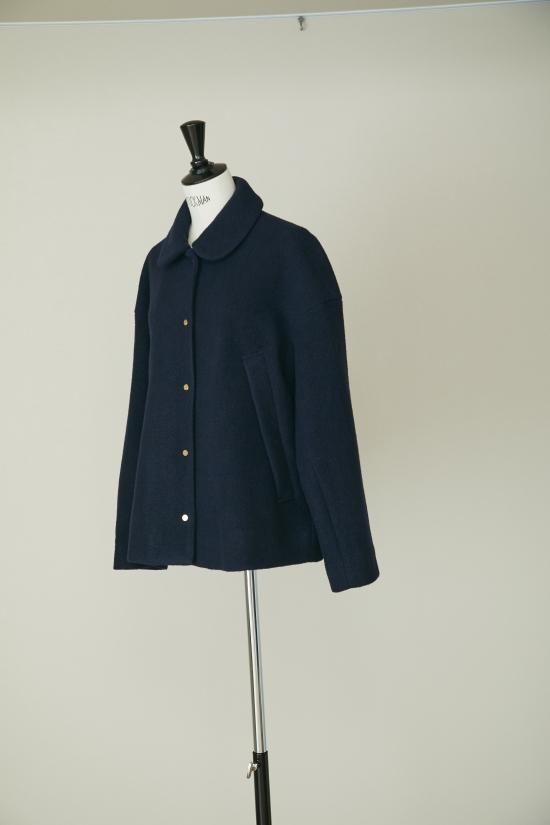 SEVENTEN ウールモッサーハーフコート（ネイビー） 30％off】ウールモッサーハーフコート(ネイビー) - seventen