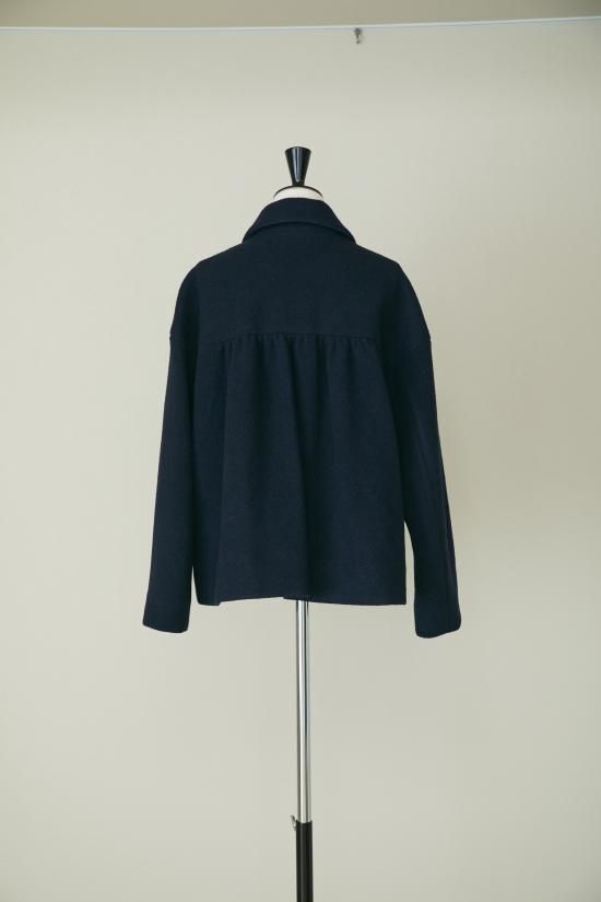30％off】ウールモッサーハーフコート(ネイビー) - seventen