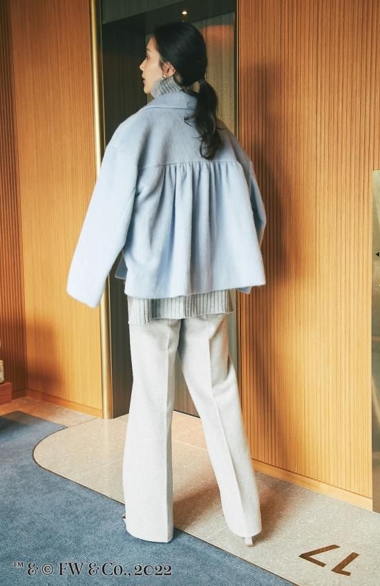 再入荷】ピーターラビット™️ウールシャギーコート(サックス 再入荷】ピーターラビット™️ウールシャギーコート(サックス